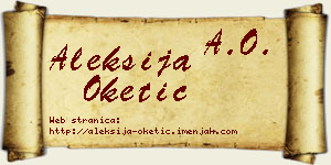 Aleksija Oketić vizit kartica